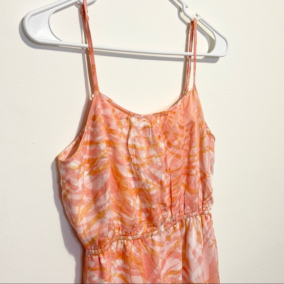 NWT BB Dakota Island in the Stream Palm Maxi Dress Sunkiss Coral Womens Size XS - Picture 2 of 10